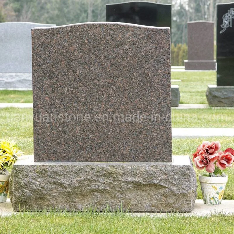 Book Shape Black Granite Tombstone Modern European Style