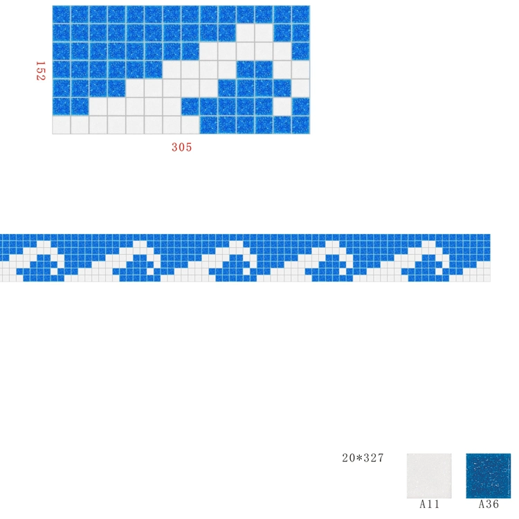 Mosaic Border for Swimming Pool