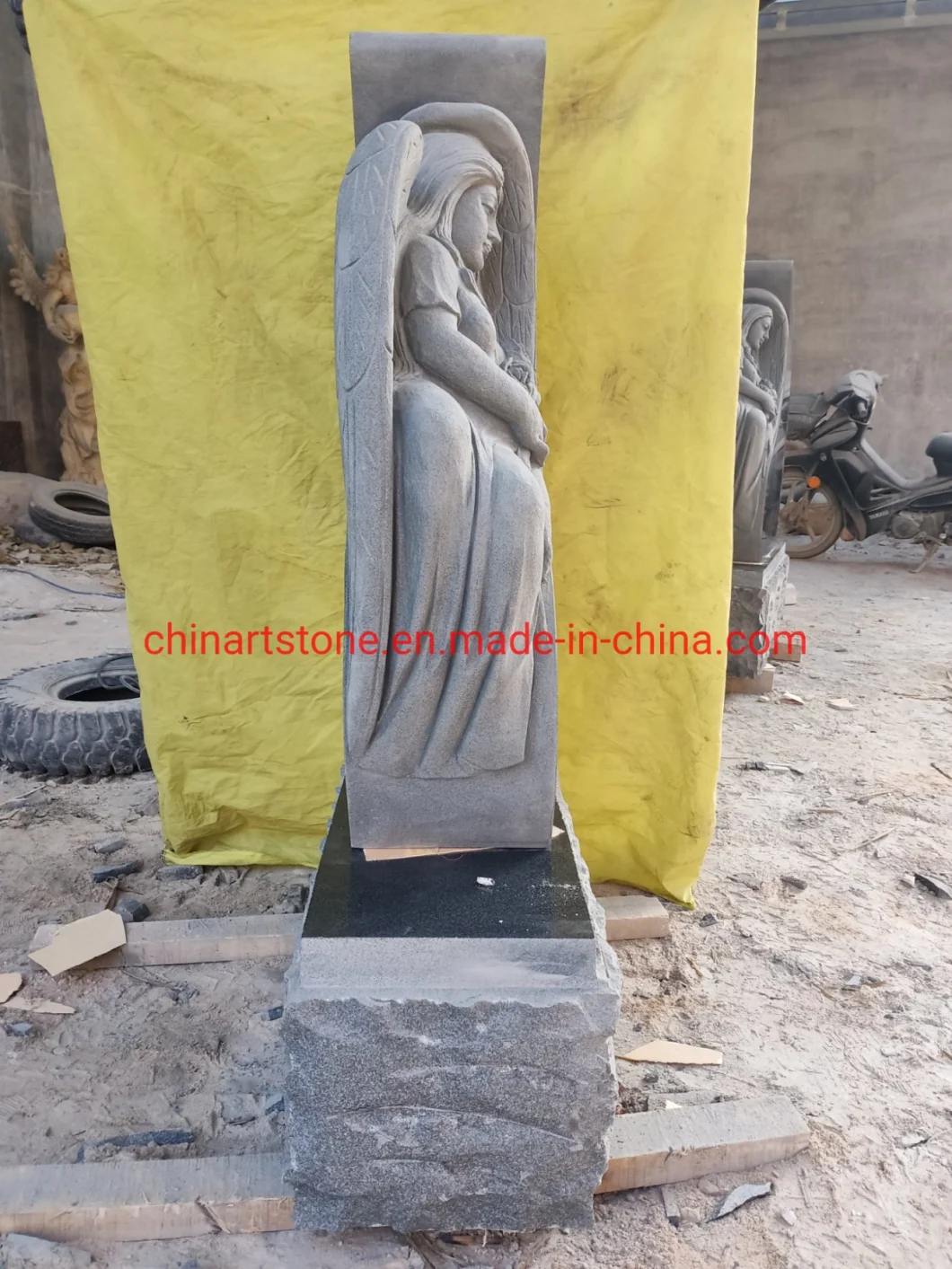 Simple Granite Tombstone for Europe and USA Market