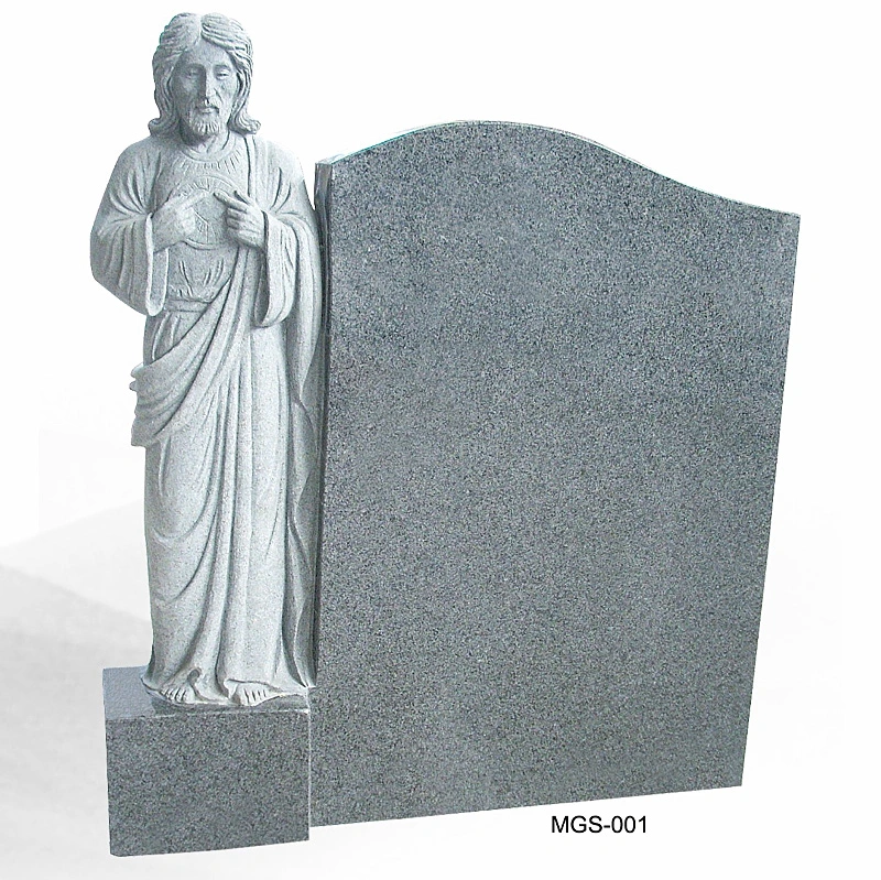 USA Black Granite Monument with Angel Carving