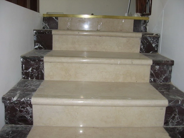 Natural Stone Light Gray Granite Steps, Granite Stairs