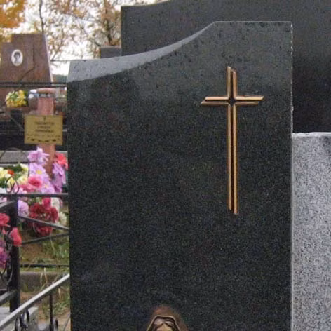 조각과 검은 화강암 묘지 묘비 기념 묘비